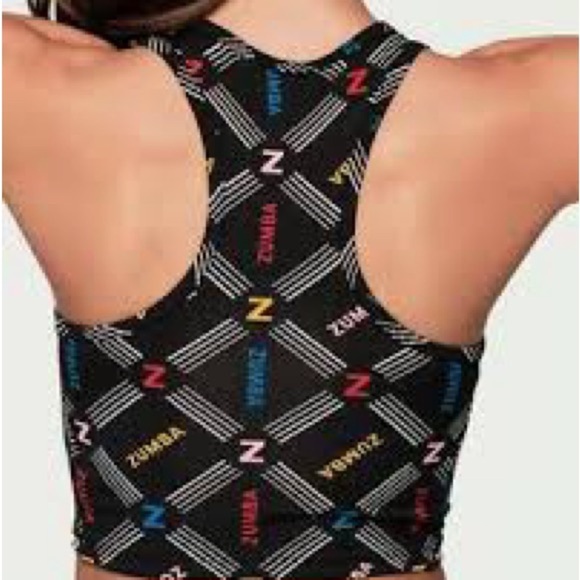 Zumba Fitness • NWT Multicolor Graphic Crop Tank sport mode RW1 - Picture 2 of 4